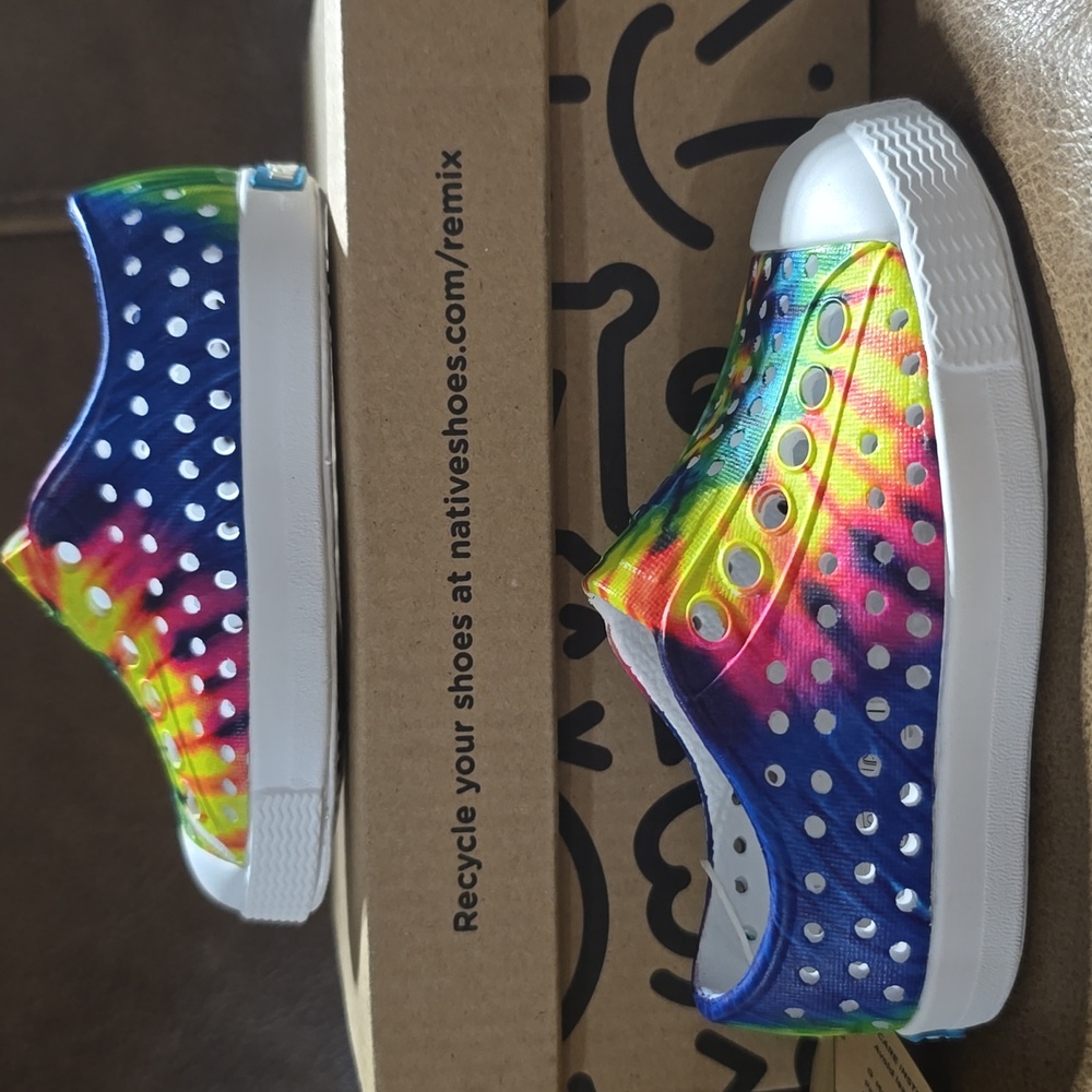 Native Kids Sneakers - Multicolor Polka Dot